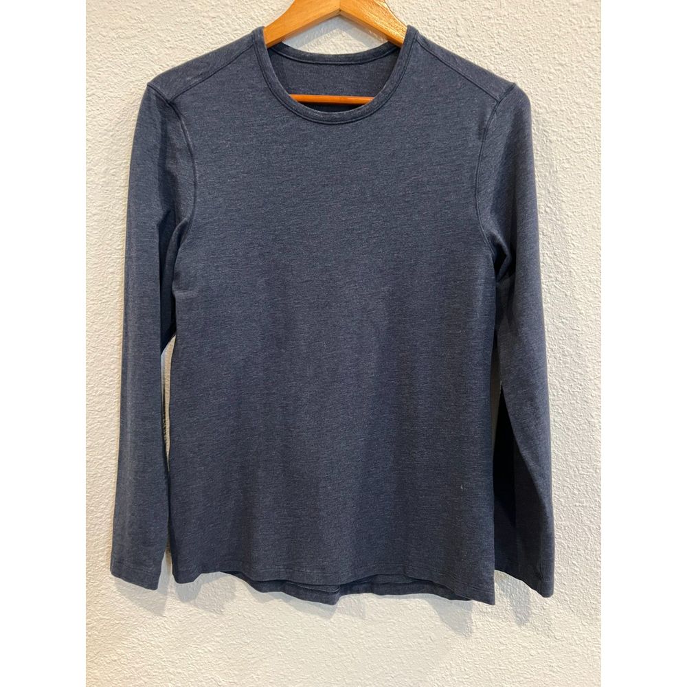 Lululemon Blue Rulu Surge Warm Long Sleeve Men's Shirt Size Medium a680